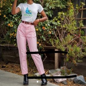 Vintage pink high waisted pants